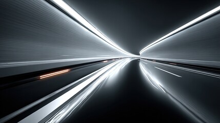 Futuristic Glowing Tunnel Perspective