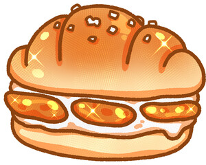 Shio Pan sanกwich illustration