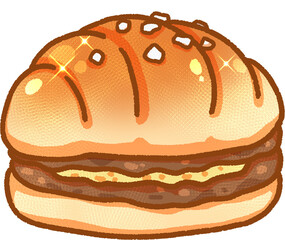 Shio Pan sanกwich illustration