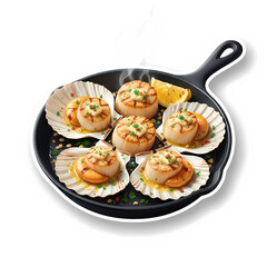 หอยเชลล์ย่างเนย