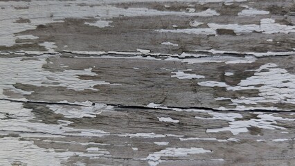 Old wood painted white