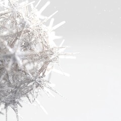 Abstract White Geometric Sphere Design