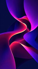 Abstract Colorful Flowing Curves Design