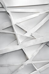 Abstract Geometric White Shapes Pattern