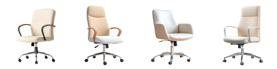 Modern Chairs Collection Isolated on White