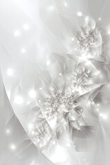 Abstract Silver Floral Design