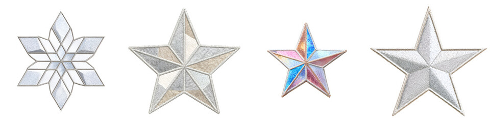 Sparkling Star Ornaments: Silver and Iridescent Holiday Decorations
