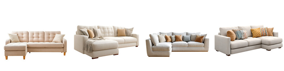 Modern Sectional Sofas: Comfortable Beige Living Room Furniture