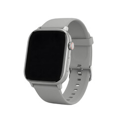A stylish smartwatch with a sleek, minimalist design, ready to track your activities, isolated on transparent background