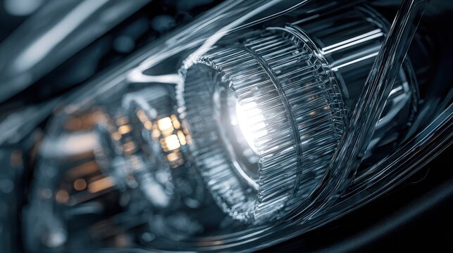 Car headlight detail