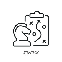 Strategy thin line icons. Original vector illustration.