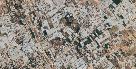 Fototapeta premium Gaza City 2023 Pre War Satellite View