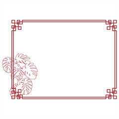 red chinese monstera decorati...
