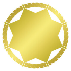 gold circular seal vector.eps