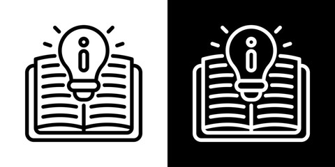 Knowledge Base  Icon Of Line Black And White Style 