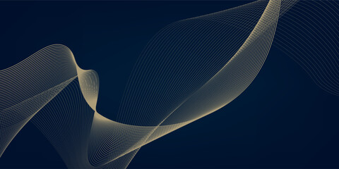 Modern golden wave on dark backgrounds. Thin line modern premium shape, premium curve glitter abstract modern design vector