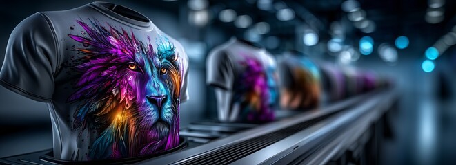 Vibrant Lion Designs on T-Shirts Showcasing Artistic Expression in Fashion and Contemporary Wear