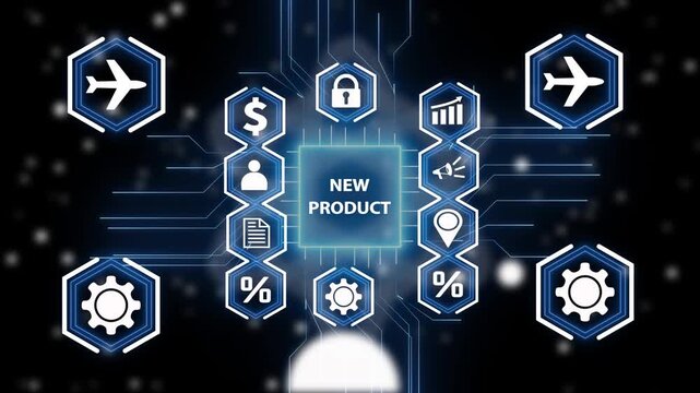 Conceptual Network Visualizing New Product Development with Industry Icons product launch innovation