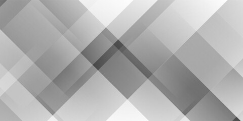 White abstract background with line pattern, banner design. Vector 16:9