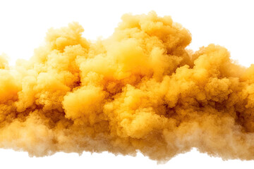 Yellow dust cloud on black