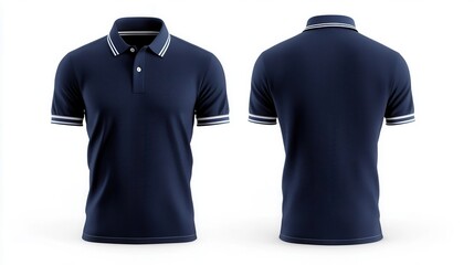 sports jersey mockup, front and back view, solid navy blue with black carbon fiber textured shoulders, premium synthetic blend, advanced cooling tech