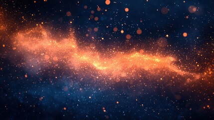 Abstract glowing cosmic dust background