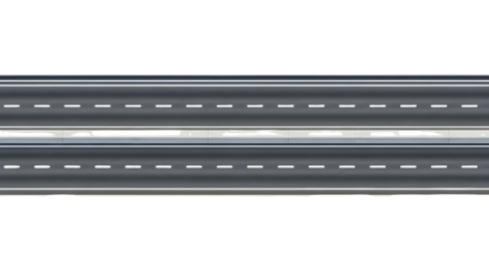 Isolated horizontal seamless asphalt road graphic element vector for map design