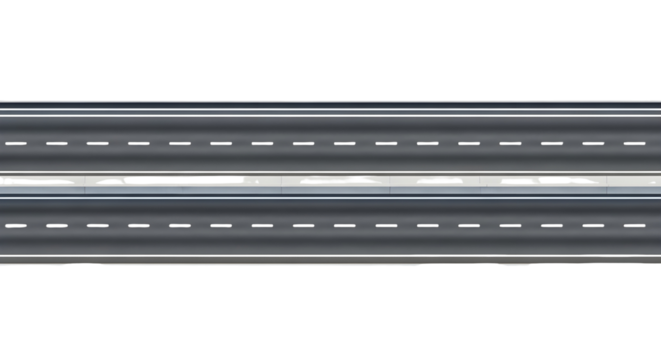 Isolated horizontal seamless asphalt road graphic element vector for map design