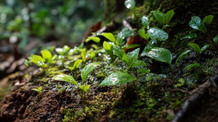 Obraz premium Jungle plants growing