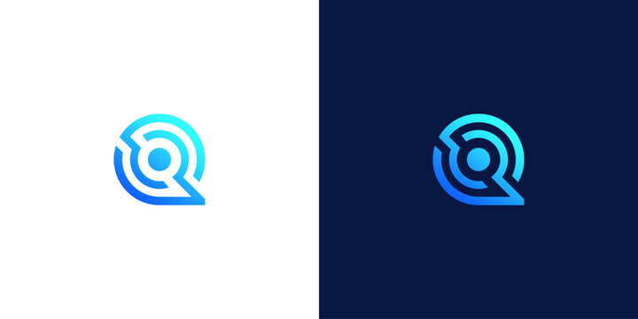 leter q logo design vecktor suitable for direct use in clip art designs, stickers, banners, posters, social media sharing	