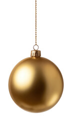 PNG Elegant golden Christmas ornament.