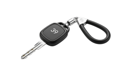 Black car key with fob stating 3g isolated PNG with Transparent Background