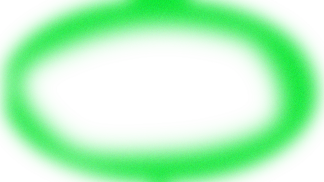 Glowing green circle abstract light effect isolated on transparent background - Powered by Adobe