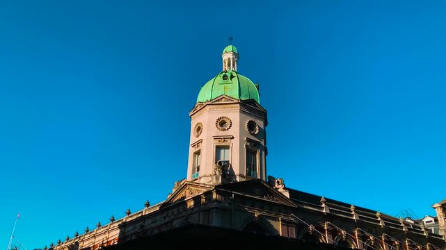Smithfield Market (London Central Markets) Dome, Historic Wholesale Meat, Poultry Market, British High Victorian Architecture (1860s), City Of London, UK