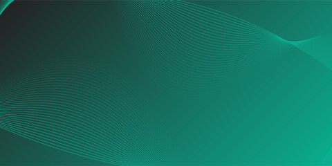 Abstract blue green gradient lines background. Modern technology lines. Digital concept.