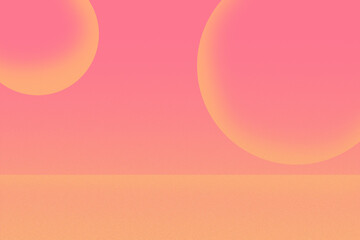 Abstract soft pink and orange gradient background with blurred circles