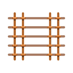 Wooden trellis abstract background illustration on black backdrop