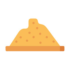 Minimalist style potato bread vector on black background