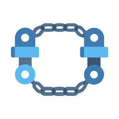 Stylized vector handcuffs illustration on a black background