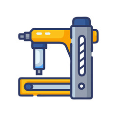 Fototapeta premium Vector Illustration of Metal Forming Machine on Black Background