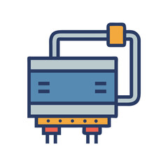 RAM module icon isolated on black background graphic art