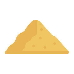 Simple sand pile illustration with flat design on black © MonoPixel