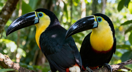  Toucan feeding in the zoo