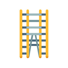 Stylized wooden climbing frame with black background vector icon