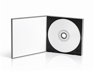 Blank CD/DVD Jewel Case Mockup: Flat Lay & Slightly Open. Media, Software & Minimal Music Branding