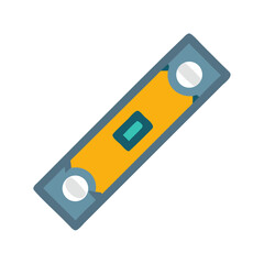 Isolated cartoon illustration of spirit level for construction precision