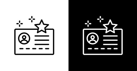 Loyalty Card White Icon Set Design