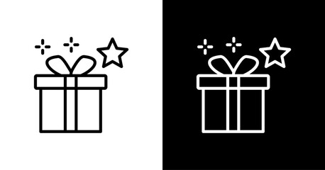 Gift White Icon Set Design