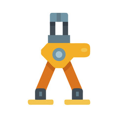 Fototapeta premium Flat graphic of orange and gray jack with black backdrop