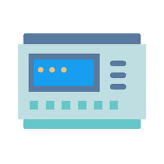 Digital control panel illustration in modern flat design style